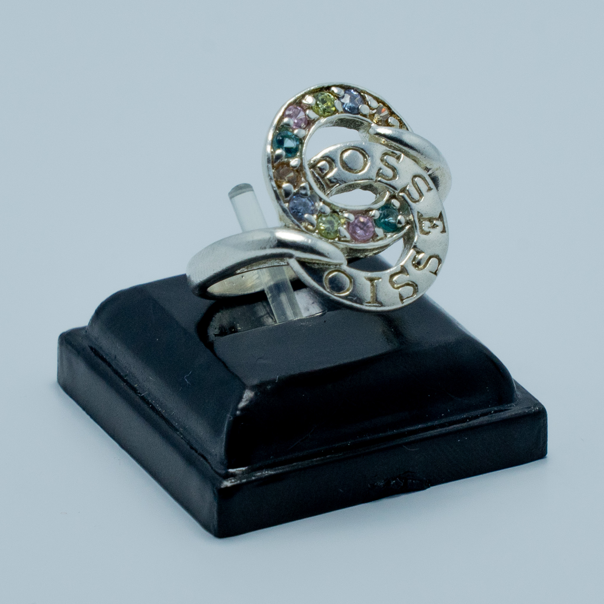 Anillo Entrelazado Possessio con Circones Multicolor